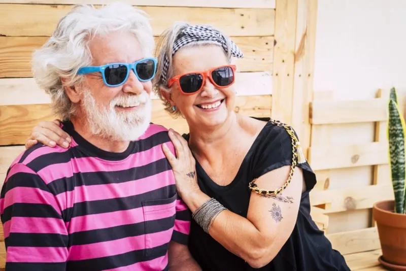 Canadian couple reviewing coverage options